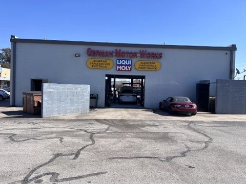 Exterior of a completed automotive shop build in the DFW Metroplex