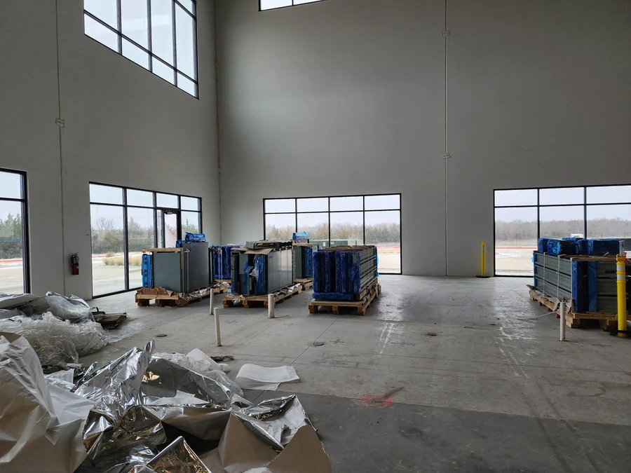 Unfinished commercial interior in Mesquite, TX before construction