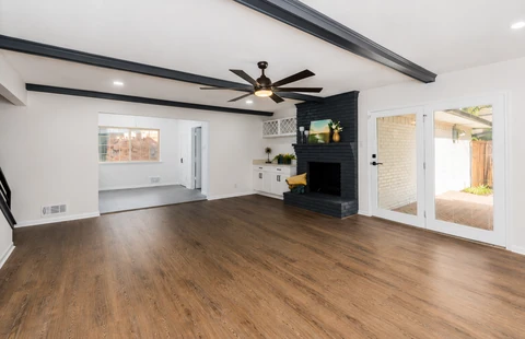 Whole-home remodel in Dallas, TX with LVP flooring and an open living area